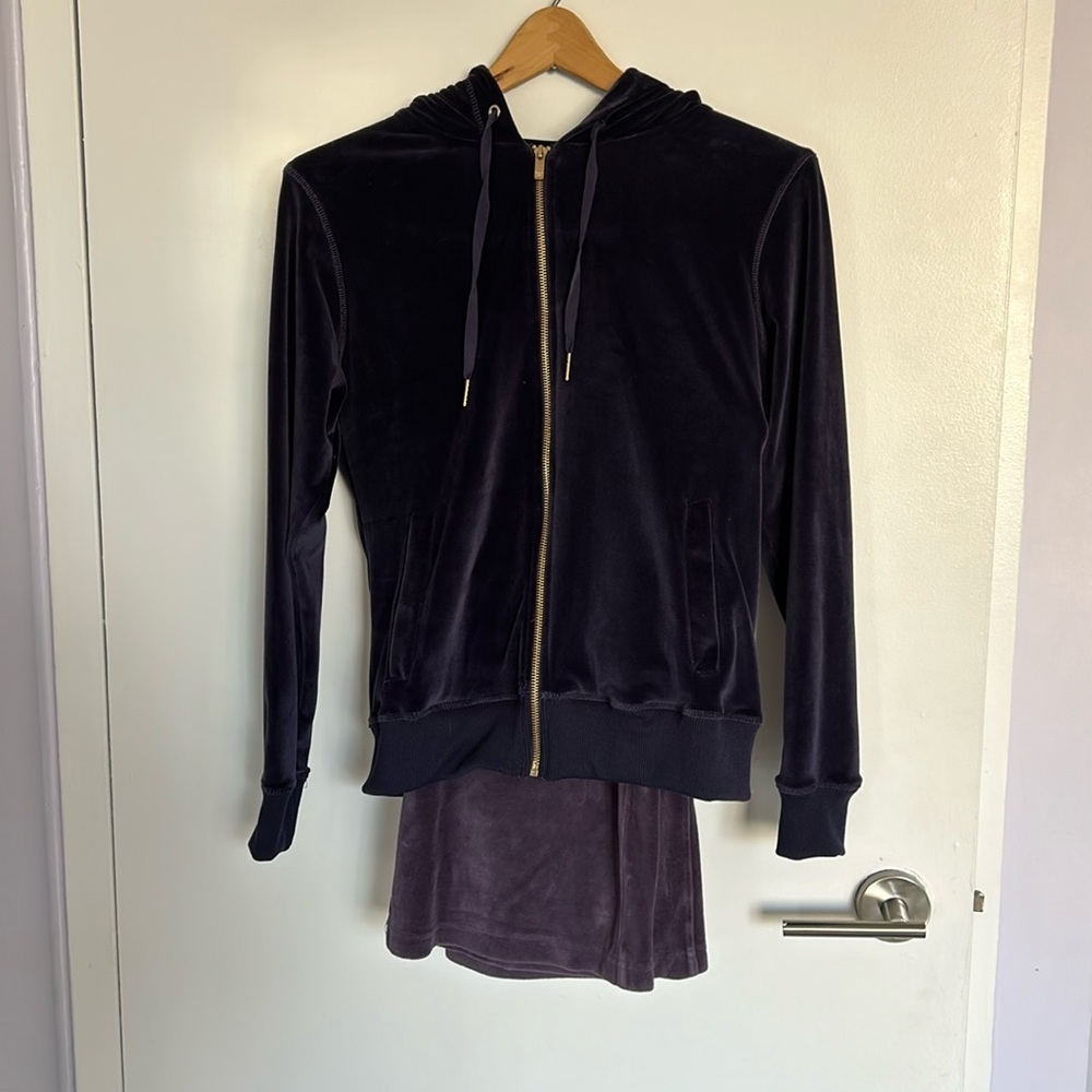 Purple and blue tracksuit